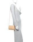 Caviar Quilted Wallet on Chain WOC Beige