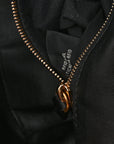 Nappa Small FF Embossed Mid Chain Baguette Black