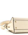 Vitello Seta Suede FF Mini Peekaboo Iconic Satchel  Uovo Sigaro Marrone