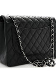 Caviar Quilted Maxi Double Flap Black
