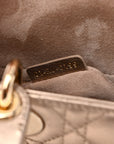 Metallic Lambskin Cannage Small My ABCD1OR Lady D1OR Gold