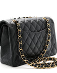 Caviar Quilted Small Double Flap Black