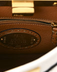 Cuoio Romano Selleria Tri-color Mini Peekaboo Iconic Satchel White Indaco Saddler