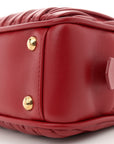 Nappa Matelasse Regular Arcadie Top Handle Bag Rosso