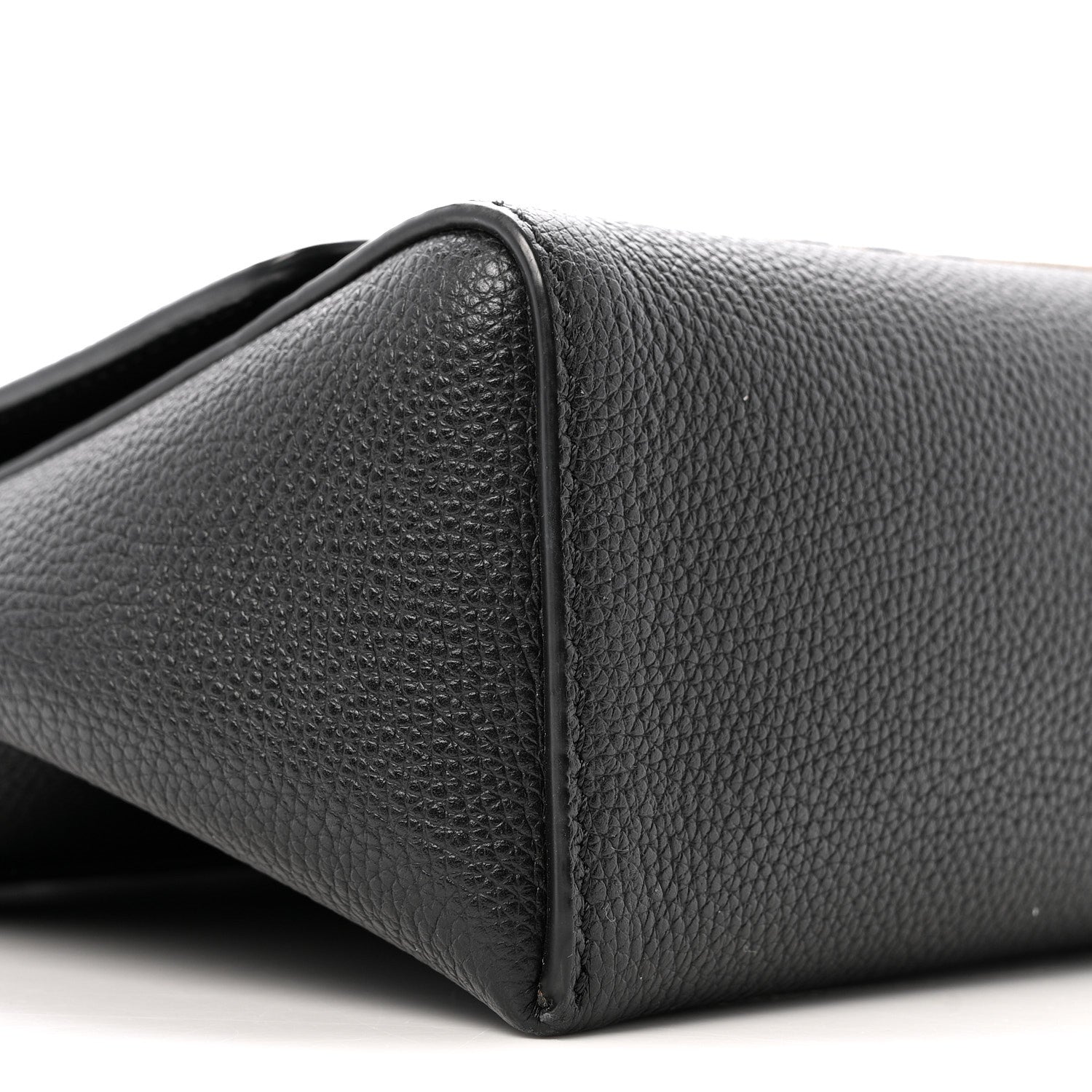 Coated Canvas Calfskin Vintage Check Medium Note Crossbody Bag Black