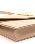 Grain De Poudre Matelasse Chevron Monogram Envelope Chain Wallet Dark Beige