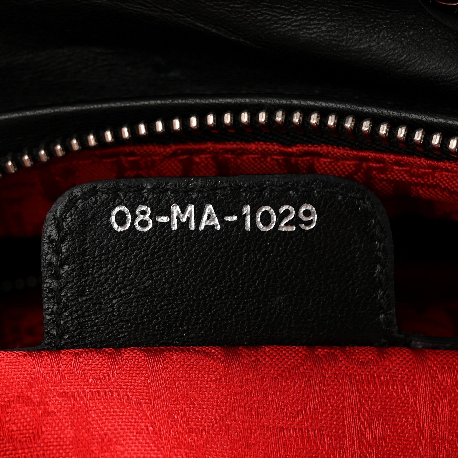 Lambskin Cannage Large Lady D1OR Black