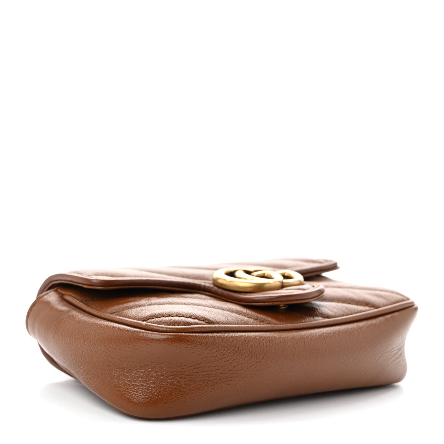 Azalea Calfskin Matelasse Diagonal Super Mini GG Marmont Shoulder Bag Cuir
