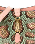 Snakeskin Ostrich Calfskin Small Jackie 1961 Hobo Pink Multicolor