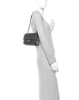 Metallic Sheepskin Quilted 2.55 Reissue Mini Flap Dark Silver