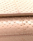 Snakeskin Medium Classic Monogram Kate Tassel Satchel Beige
