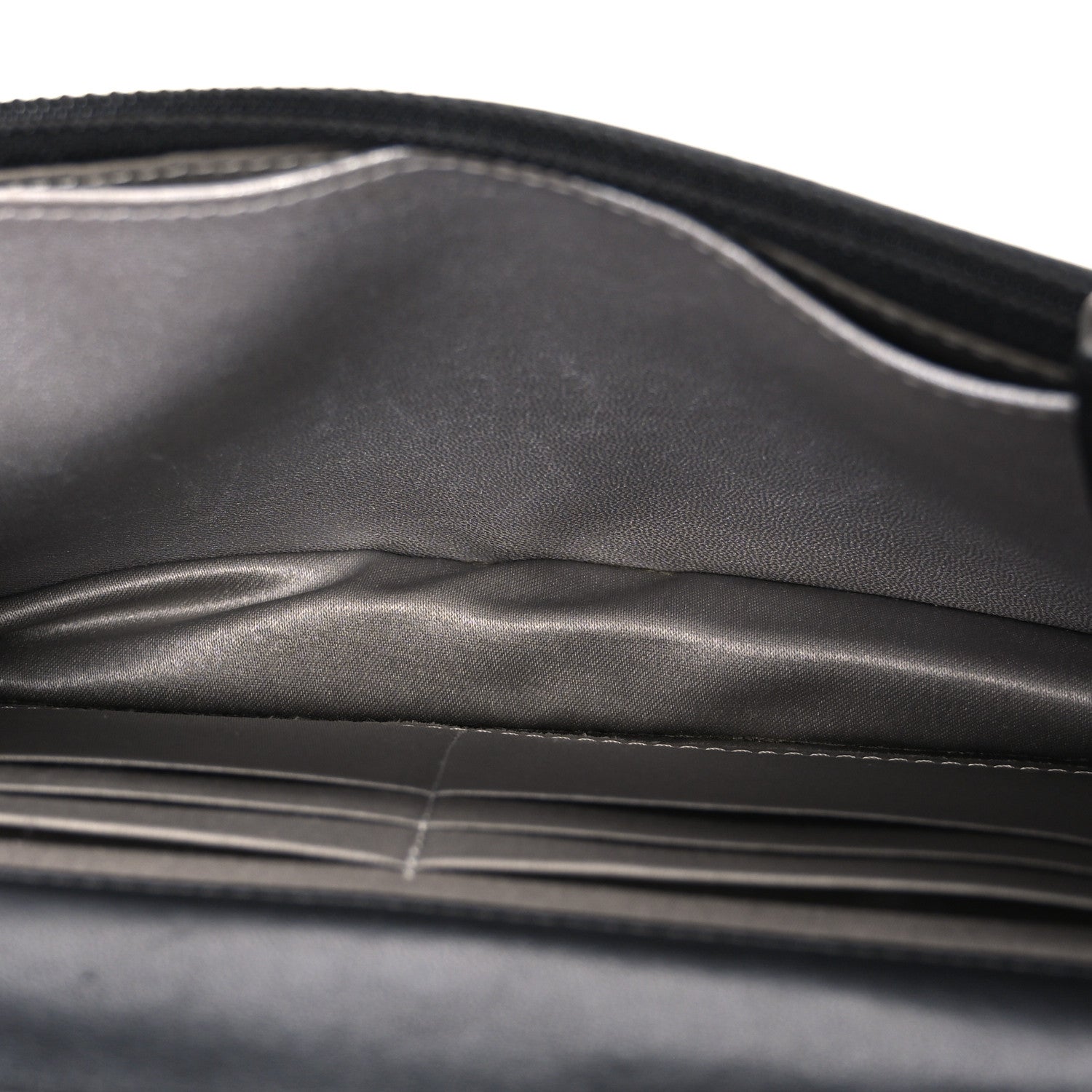 Lambskin Camellia Embossed Wallet on Chain WOC Black
