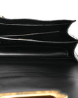 City Calfskin Ostrich Cahier Bag Fuoco Black