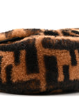 Shearling Vitello Dolce Macro FF 1974 Baguette Tobacco Black