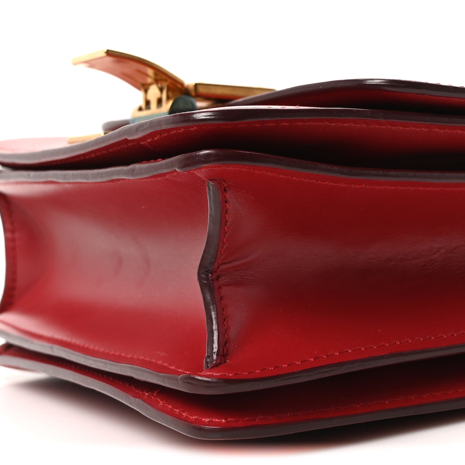 Smooth Calfskin Small Classic Box Flap Bag Red