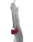 Calfskin Mini Saddle Bag Red