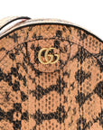 Snakeskin GG Ophidia Round Crossbody Bag