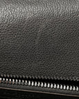 Sheepskin Matelasse Chevron Monogram Medium College Bag Asphalt