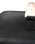 Calfskin Canvas Never Still Crossbody Flap Bag Black