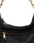 Pebbled Calfskin Hobo Black