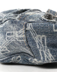 Bleached Denim BB Monogram Le Cagole Shoulder Bag XS Blue