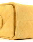 Suede Quilted Mini CHNL 25 Handbag Yellow