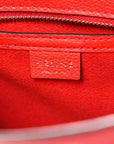 Drummed Calfskin Nano Luggage Vermillion