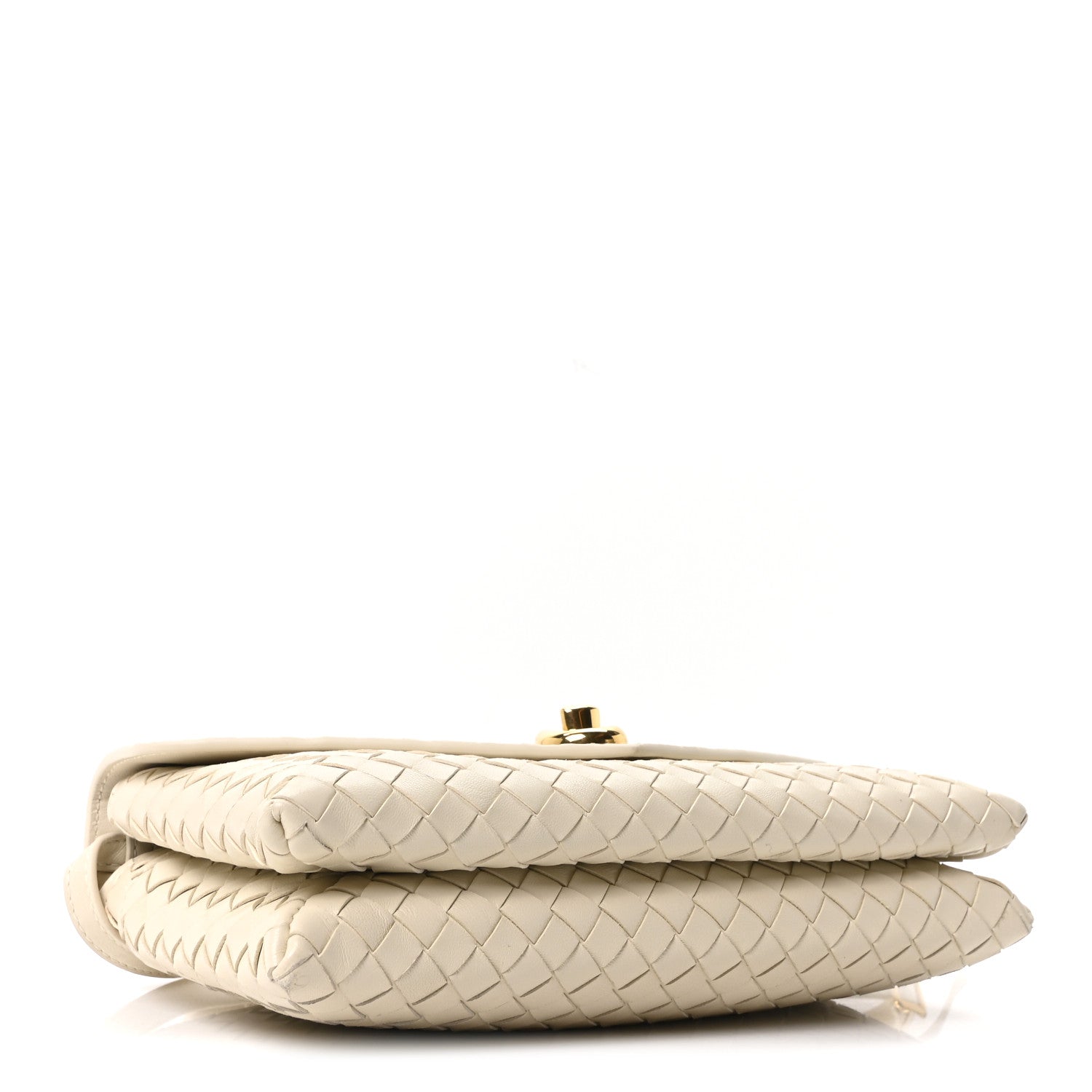 Nappa Intrecciato Knot Lock Top Handle Crossbody Bag Sea Salt