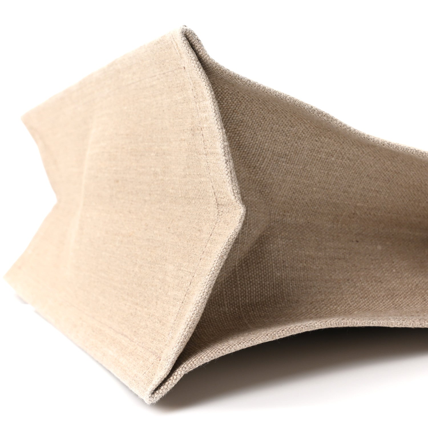 Linen Calfskin Small Rive Gauche Tote Greggio Natural