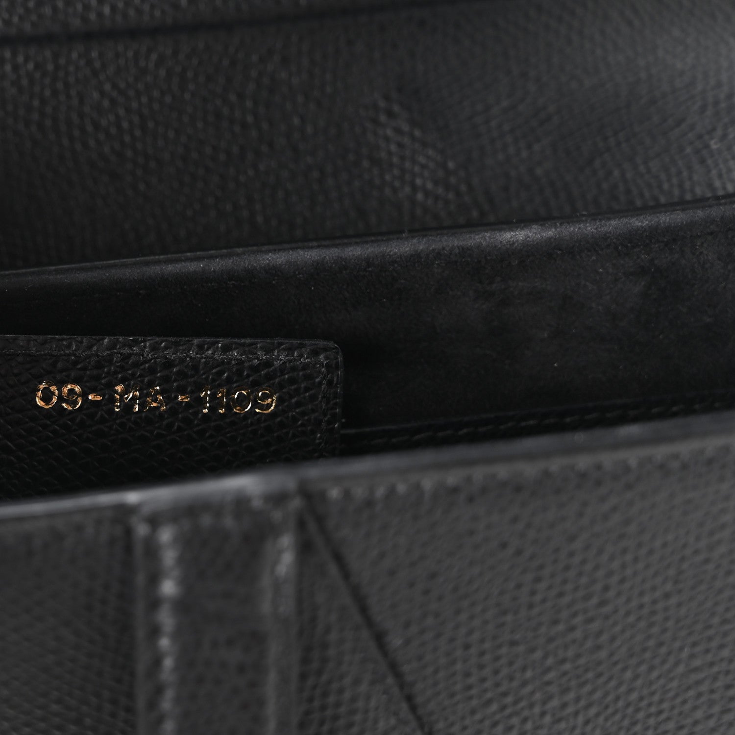 Grained Calfskin Saddle Bag Black