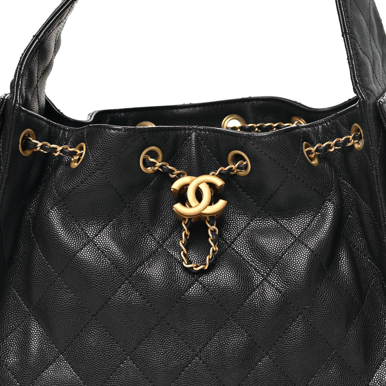 Caviar Quilted Small CHNL 25 Handbag Dark Navy