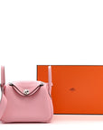 Taurillon Clemence Verso Mini Lindy 20 Rose Sakura Gris Perle