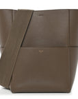 Soft Grained Calfskin Sangle Bucket Bag Taupe