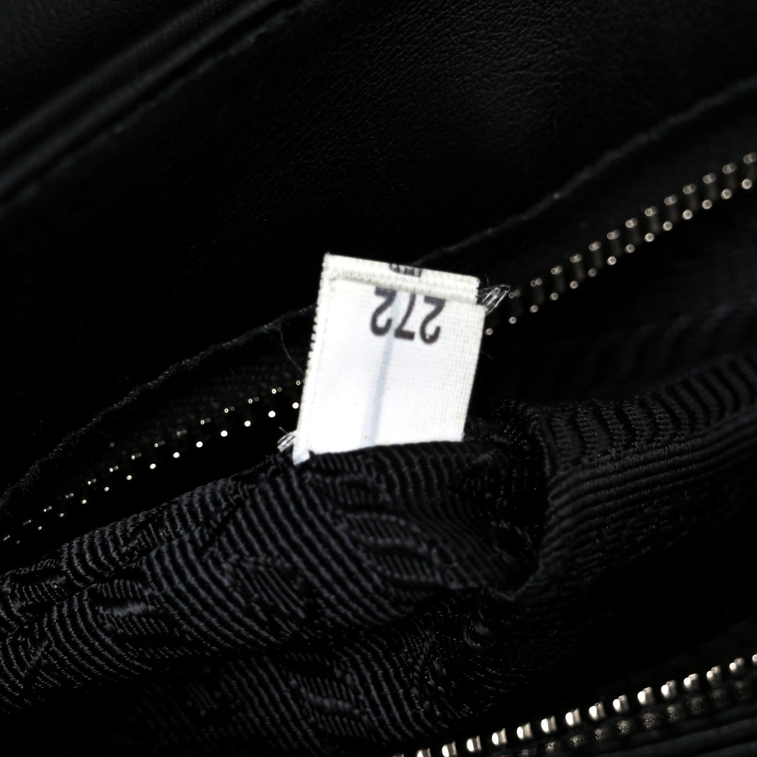 Saffiano Tessuto Nylon Chain Shoulder Bag Black