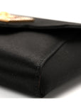 Satin Crystal La Medusa Pouch On Chain Black