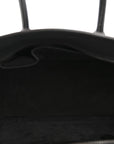 Drummed Calfskin Micro Luggage Black