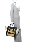 Velluto Calfskin Mini Tri-Color Luggage Vanilla