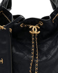 Caviar Quilted Medium CHNL 25 Handbag Dark Navy