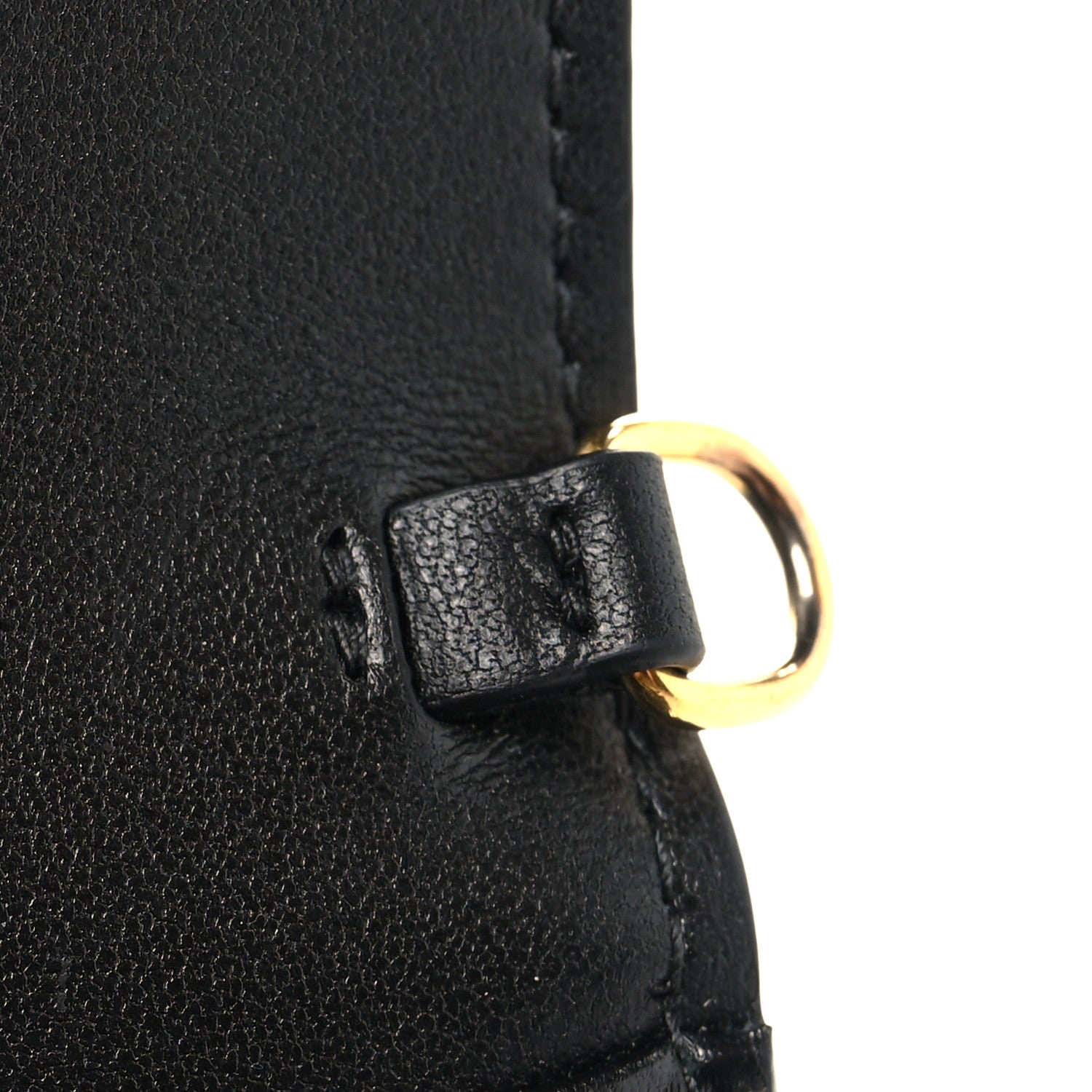 Supple Calfskin Cannage Caro Belt Pouch with Chain  Black