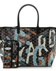 Goyardine Saint Louis Lettres Camouflage PM Black Blue