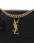 Coated Bark Calfskin Medium Monogram Sunset Black