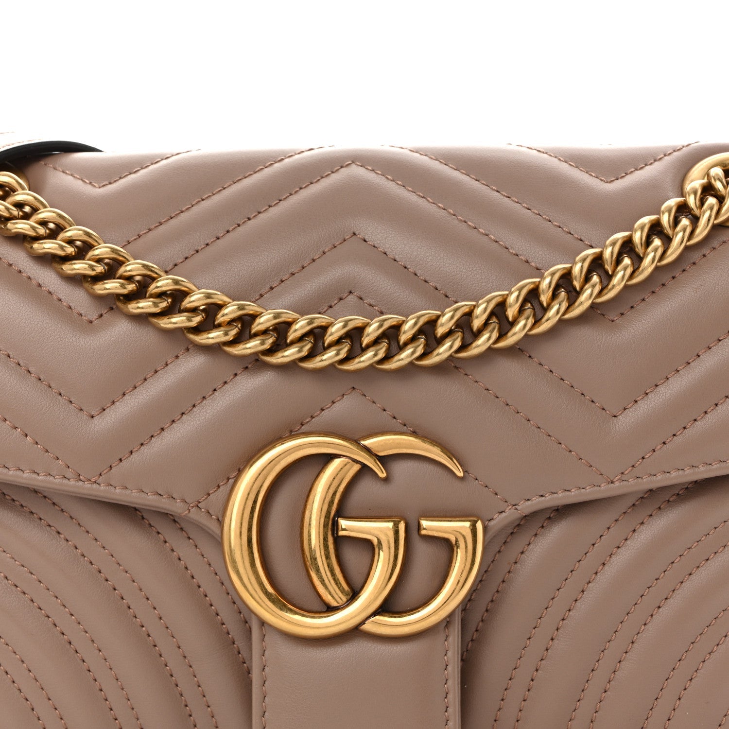 Calfskin Matelasse Small GG Marmont Shoulder Bag Porcelain Rose