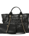 Calfskin Small Deauville Tote Black