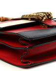 Calfskin Bamboo Web Medium Dionysus Top Handle Bag Red White Blue