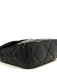 Lambskin Quilted Large CHNL 19 Flap Black