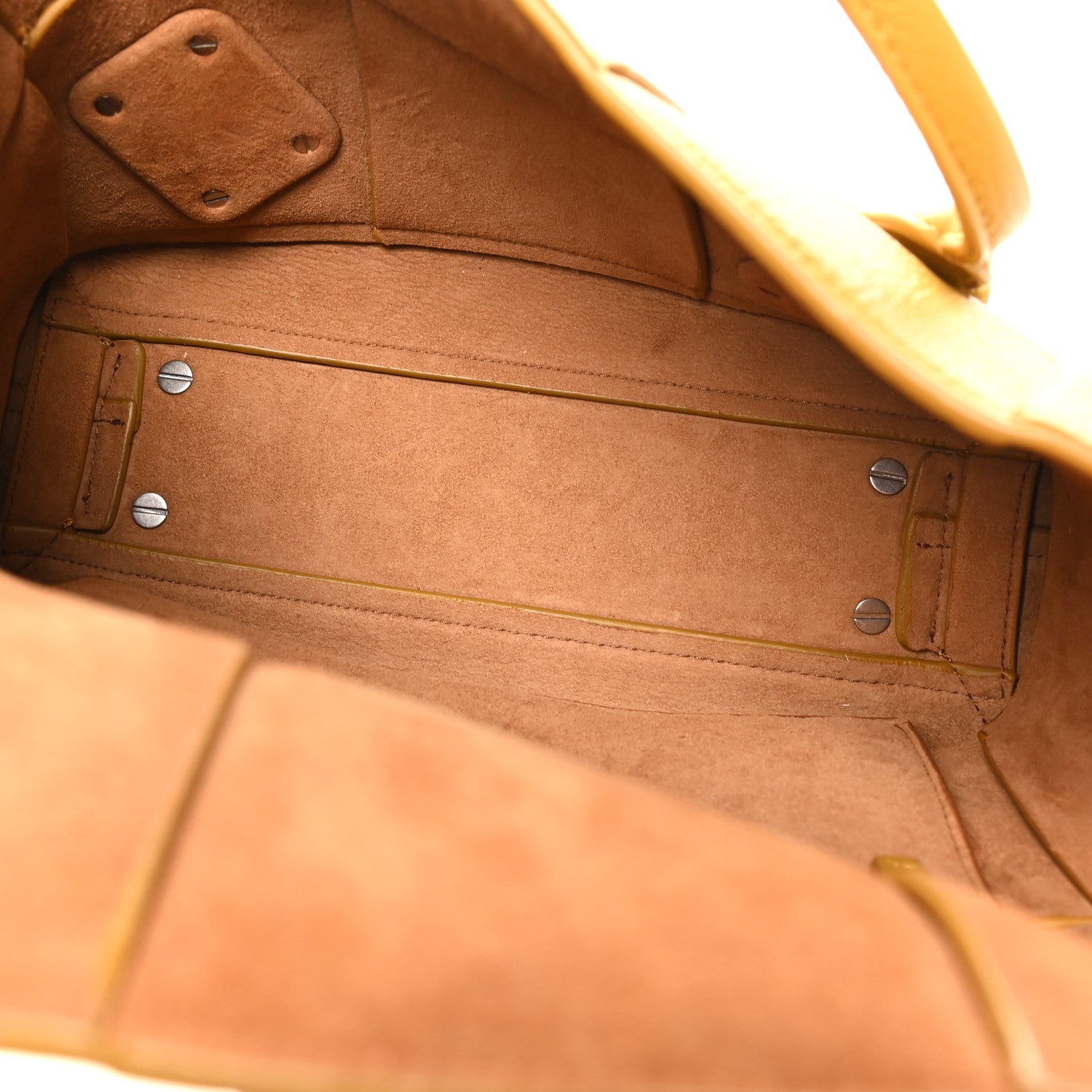 Grained Calfskin Maxi Intrecciato Medium Arco Mustard Yellow