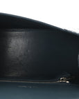 Shiny Calfskin Crocodile Embossed Small Hourglass Top Handle Bag Dark Petrol Blue