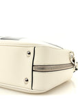 City Calfskin Racing Logo Bowler White Black