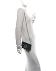 Velvet Skipper Crystal GG Monogram Super Mini Dionysus Shoulder Bag Black