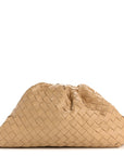 Nappa Maxi Intrecciato The Pouch Oversized Clutch Almond